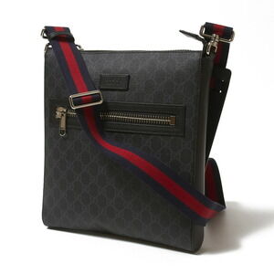 Gucci Black Crossbody Messenger Bag GG Supreme